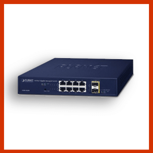 8 port 1gbps + 2 port 1g x sfp managed ethernet switch